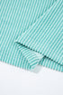 Button Henley Patchwork Textured Knit Balloon Sleeve Top Longline Casual